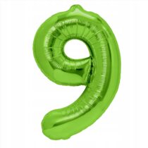 Balon foliowy CYFRA 9 Zielona XXL 100 cm