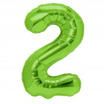 Balon foliowy CYFRA 2 Zielona XXL 100 cm