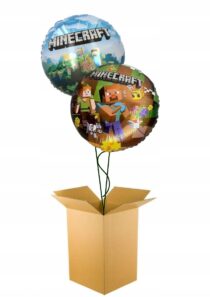 ZESTAW 2 X BALON NAPEŁNIONY HELEM MINECRAFT Prezent w Pudle