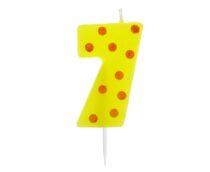 Świeczka cyfra 7 urodziny PIKER NA TORT
