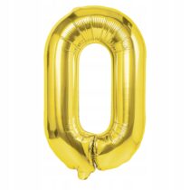 Balon foliowy PartyPal cyfra 0 100 cm złoty