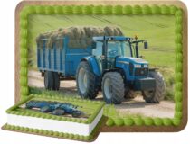 OPŁATEK NA TORT TRAKTOR CIĄGNIK 29X20 CM A4 GRUBY 0,6 mm+TEKST GRATIS