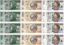 OPŁATEK NA TORT BANKNOTY 100,200,500 ZŁOTYCH PIENIĄDZE DEKORACJA