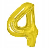 Balon foliowy CYFRA 4 ZŁOTA XXL 100 cm