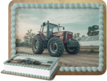 OPŁATEK NA TORT TRAKTOR CIĄGNIK 29X20 CM A4 GRUBY 0,6 mm+TEKST GRATIS