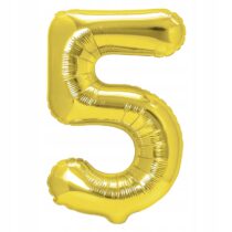 Balon foliowy CYFRA 5 ZŁOTA XXL 100 cm