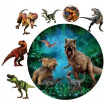OPŁATEK NA TORT DINOZAURY 20 CM+POSTACIE+ GRATIS TEKST