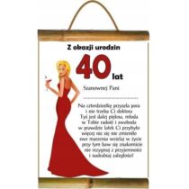 DYPLOM PREZENT NA 40 URODZINY SZANOWNEJ PANI