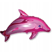 Balon Foliowy Delfin 90 cm XXL Różowy