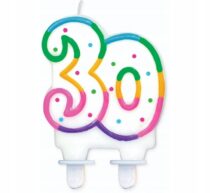Świeczka 30 URODZINY NA TORT 30 LAT