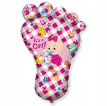 Balon STOPA NA NARODZINY BABY SHOWER DZIEWCZYNKI XXL 90 cm
