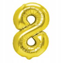 Balon foliowy CYFRA 8 ZŁOTA XXL 100 cm