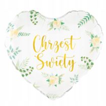 Balon foliowy CHRZEST ŚWIĘTY Serce 45 cm