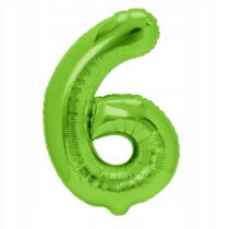 Balon foliowy CYFRA 6 Zielona XXL 100 cm