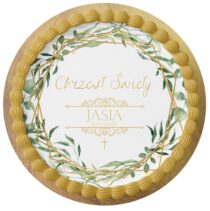 OPŁATEK NA TORT CHRZEST ŚWIĘTY +IMIĘ+DATA