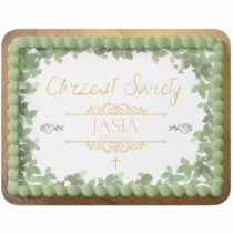OPŁATEK NA TORT CHRZEST ŚWIĘTY CHŁOPCA 29X20 CM A4+TEKST GRATIS