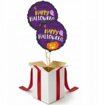 ZESTAW 2 X BALON NAPEŁNIONY HELEM HALLOWEEN PREZENT W PUDLE